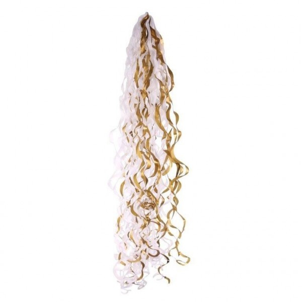 Twirlz / Tassle - Metallic Gold/White