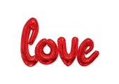 SALE > Woord BIG - LOVE Script Red -  K84" x 53"