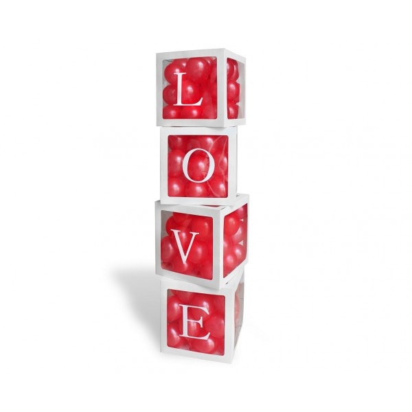 SALE > Balloon Box - Love - leeg geleverd