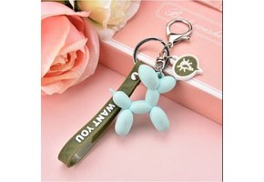 Keyring Balloondog /Sleutelhanger Ballonhondje - GREEN