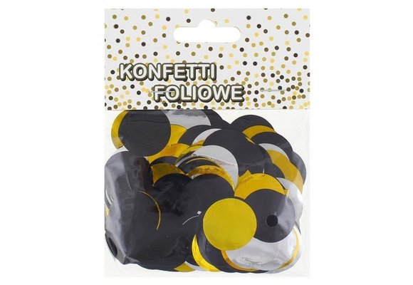 Confetti - Foil - Goud/Silver/Black mix 2,5cm - 18gr