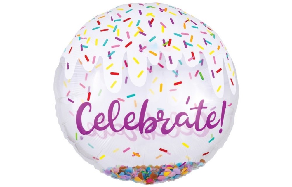 Confetti Balloon Celebrate - 21 inch - Anagram/JUMBO