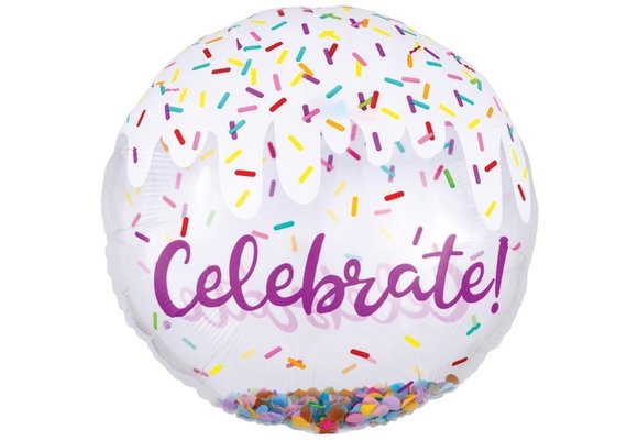 Confetti Balloon Celebrate - 21 inch - Anagram/JUMBO