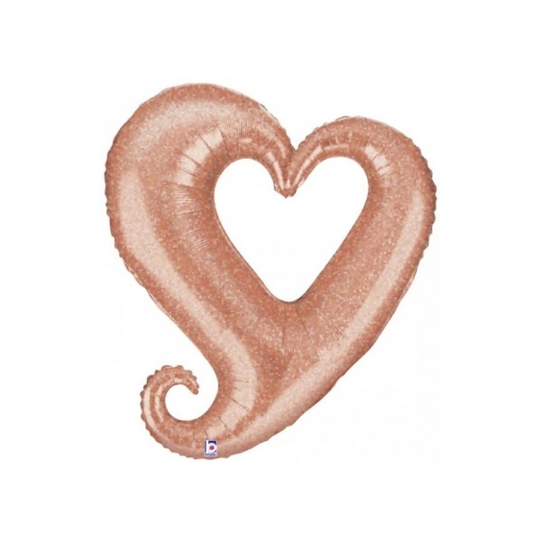 Chain Heart - Rose Gold - B37"/94cm