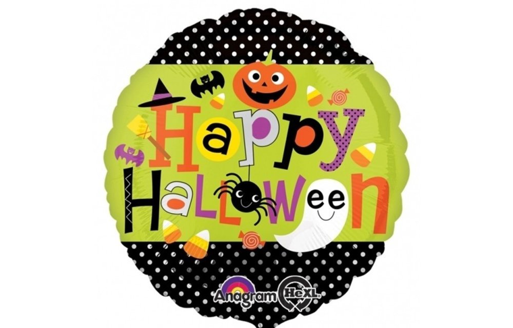 Halloween Happy Polka Dots - 18 inch - Anagram - SALE
