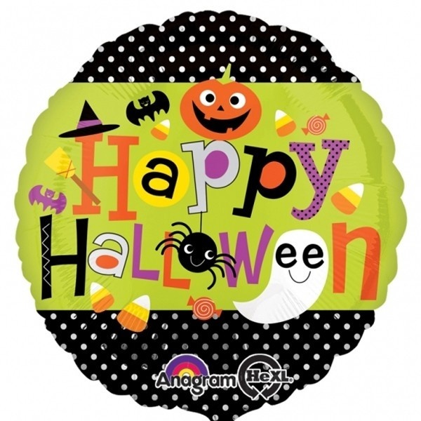 Halloween Happy Polka Dots - 18 inch - Anagram - SALE