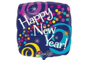 Happy New Year Bright Swirls - 18 inch - Anagram