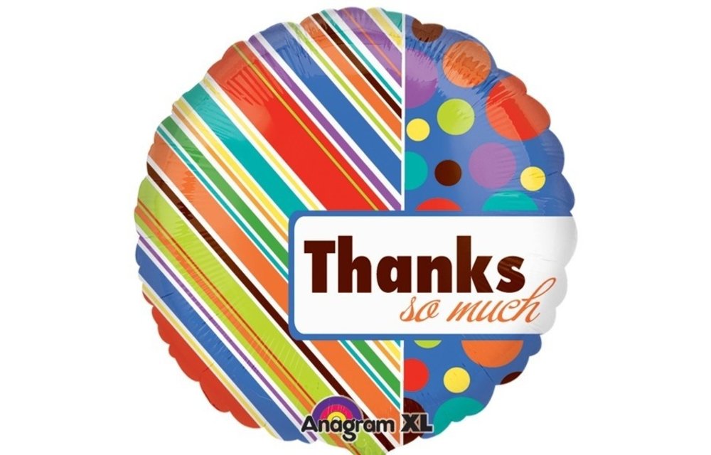 Thanks So Much - 18 inch - Anagram - SUPERSALE