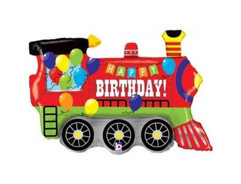 Happy Birthday Trein - B37"/94cm