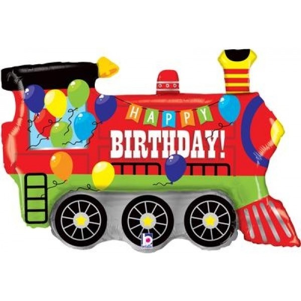 Happy Birthday Trein - B37"/94cm
