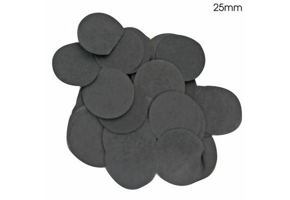 SALE > Confetti 25mm - Black - 100gr Vlamwerend