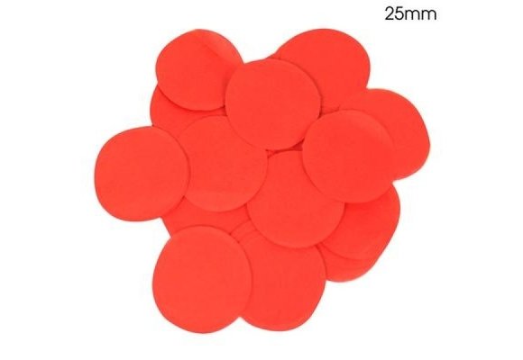 SALE > Confetti 25mm - Red - 100gr Vlamwerend