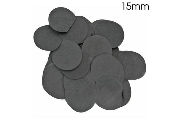 Confetti 15mm - Black - 14gr Vlamwerend