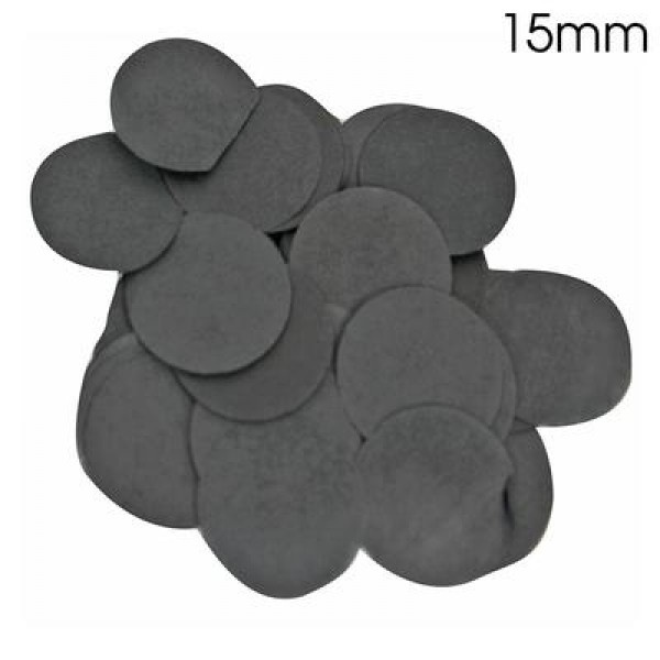 Confetti 15mm - Black - 14gr Vlamwerend