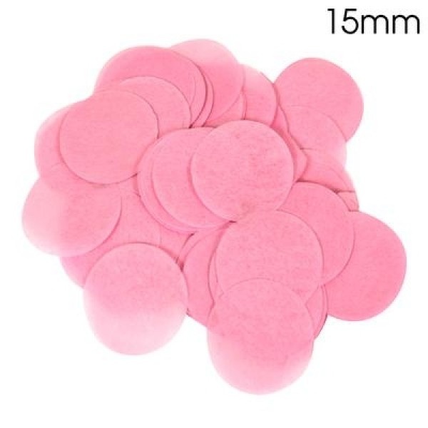 Confetti 15mm - Pink - 14gr Vlamwerend
