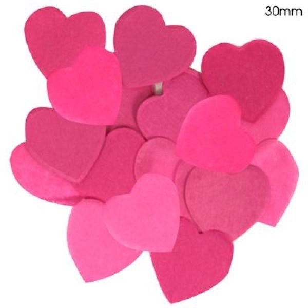 Confetti 30mm - HART Fuchsia - 100gr vlamwerend