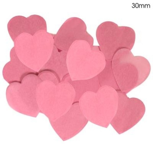Confetti 30mm - HART Pink - 100gr vlamwerend