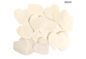 Confetti 30mm - HART White - 100gr vlamwerend