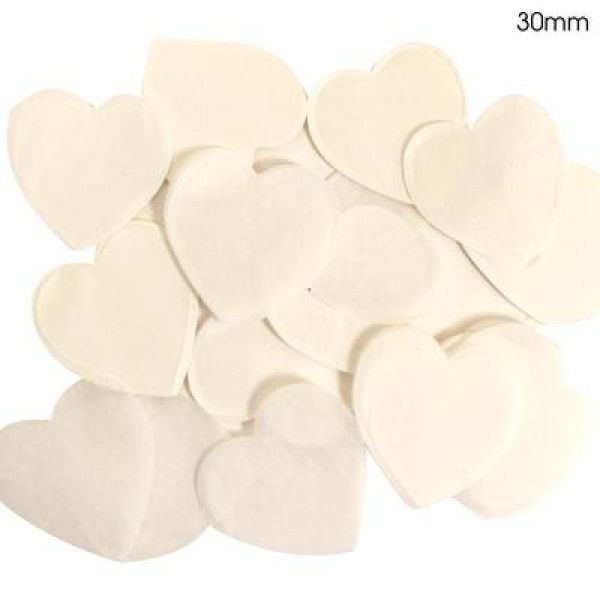 Confetti 30mm - HART White - 100gr vlamwerend