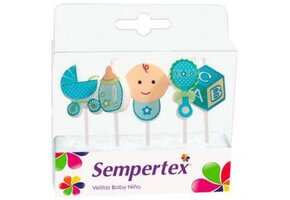 Candles - Baby Boy - Blue