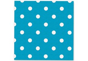Napkin - Polka Dots - Caribbean Blue 038 - 16stks