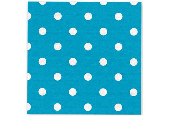 Napkin - Polka Dots - Caribbean Blue 038 - 16stks