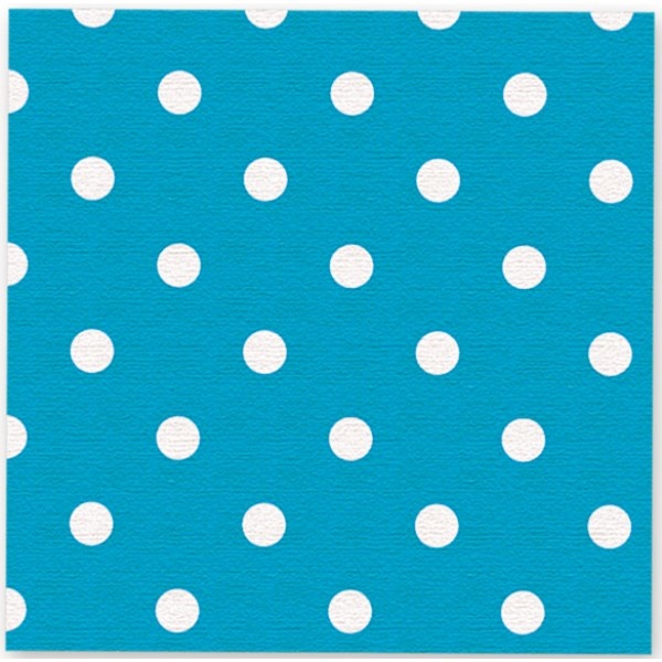 Napkin - Polka Dots - Caribbean Blue 038 - 16stks