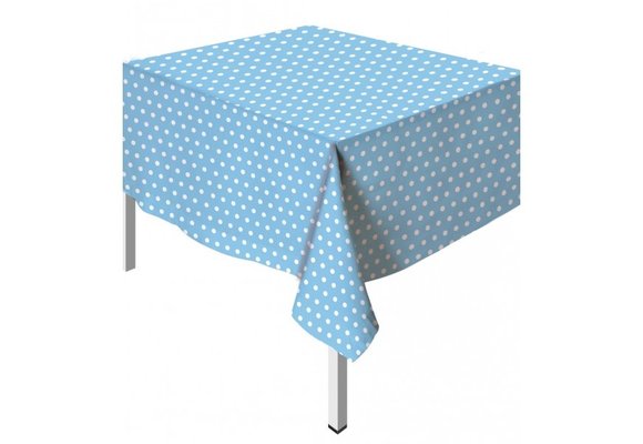 Table Cover - Polka Dots - Pastel Blue 140 - 2,7m x 1.37m