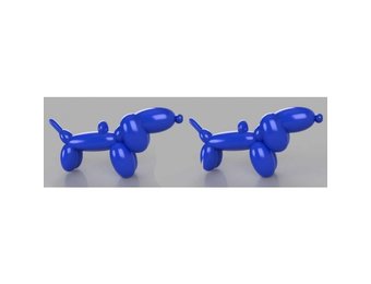 3D - Oorbellen Ballonhondje Teckel - 3,5cm