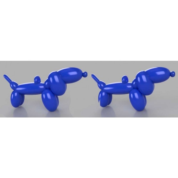 3D - Oorbellen Ballonhondje Teckel - 3,5cm