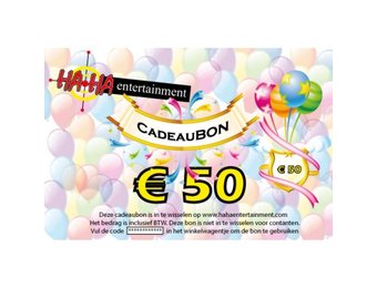 Cadeaubon ter waarde van €  50,00