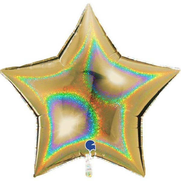 Star - Glittering - Gold - 36 inch - Grabo