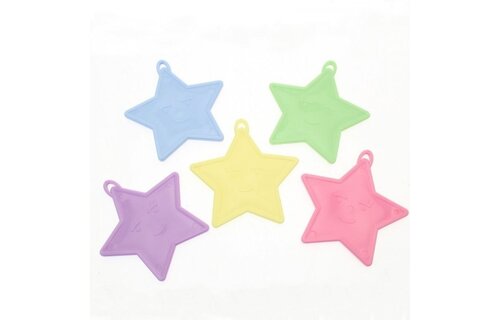 Balloon Weights - Star - Pastel - 10 Gram - 50 stuks