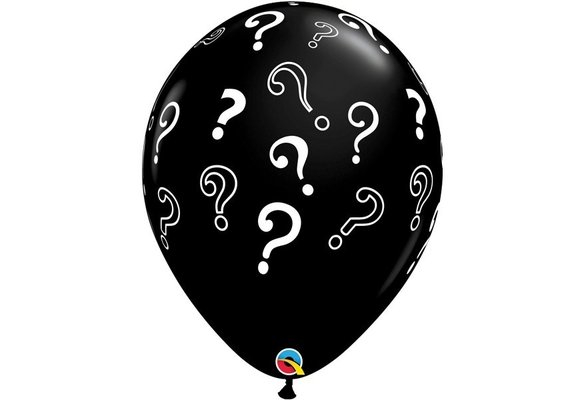 Qualatex 16 inch Question Marks - Black - 50 Stuks