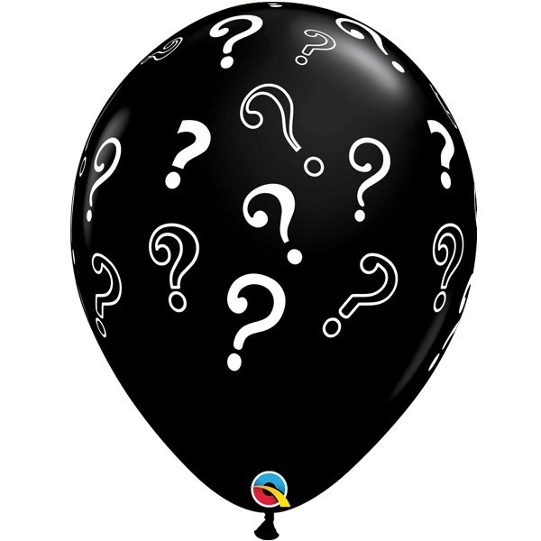 Qualatex 16 inch Question Marks - Black - 50 Stuks