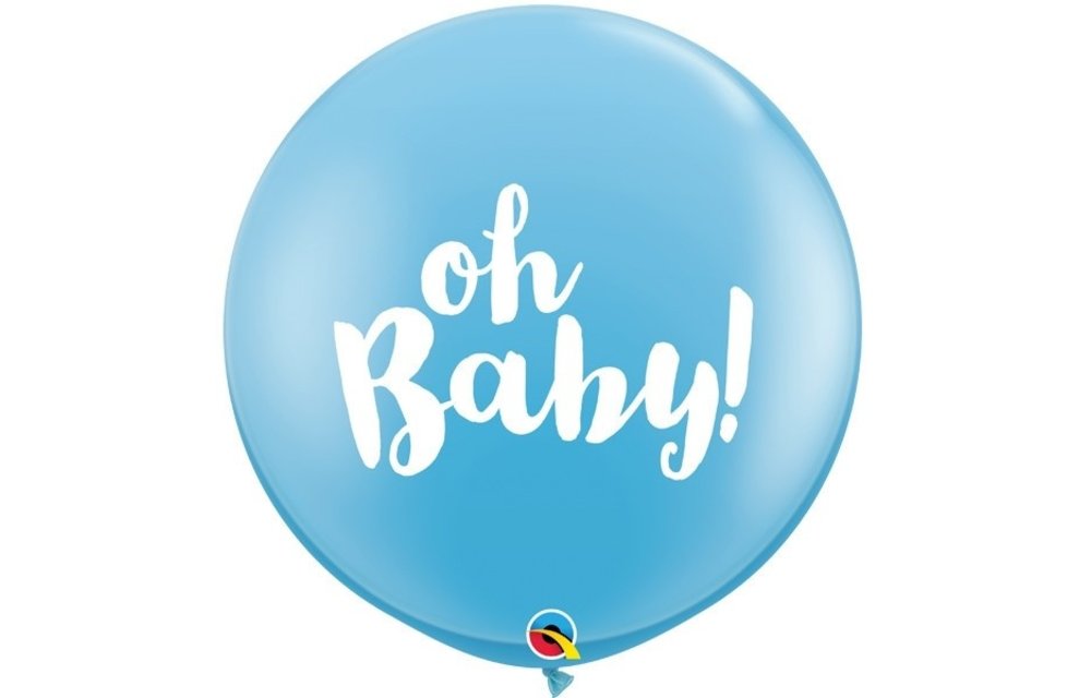 Qualatex 36 inch - Oh Baby! - Pale Blue - 2 Stuks