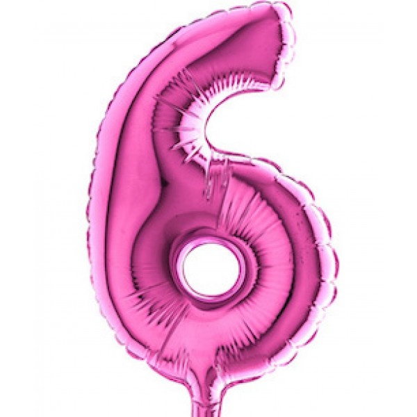 Cijfer MICRO Fuchsia 7" - 6 - 6 stuks