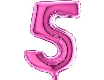 Cijfer MICRO Fuchsia 7" - 5 - 5 stuks