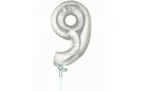 Cijfer 9 - Silver - 7 inch - 10 stuks