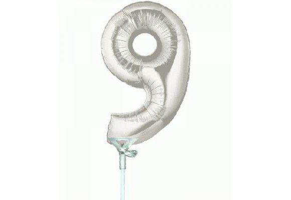 Cijfer 9 - Silver - 7 inch - 10 ct