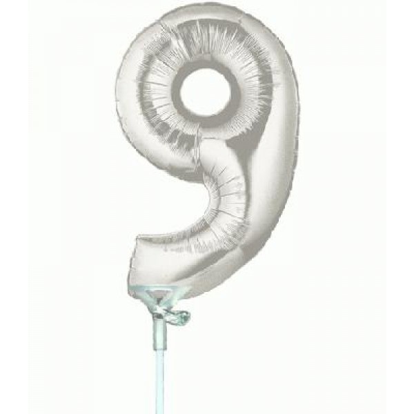 Cijfer 9 - Silver - 7 inch - 10 stuks