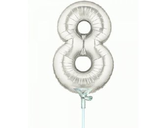 Cijfer 8 - Silver - 7 inch - 10 ct
