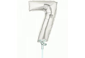 Cijfer 7 - Silver - 7 inch - 10 ct