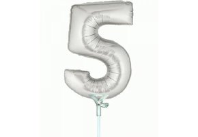 Cijfer 5 - Silver - 7 inch - 10 ct