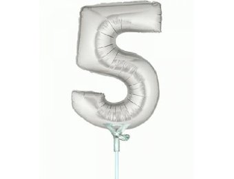 Cijfer 5 - Silver - 7 inch - 10 stuks