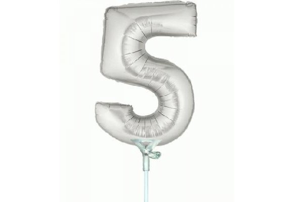 Cijfer 5 - Silver - 7 inch - 10 ct