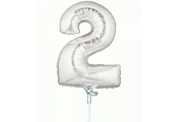 Cijfer 2 - Silver - 7 inch - 10 stuks