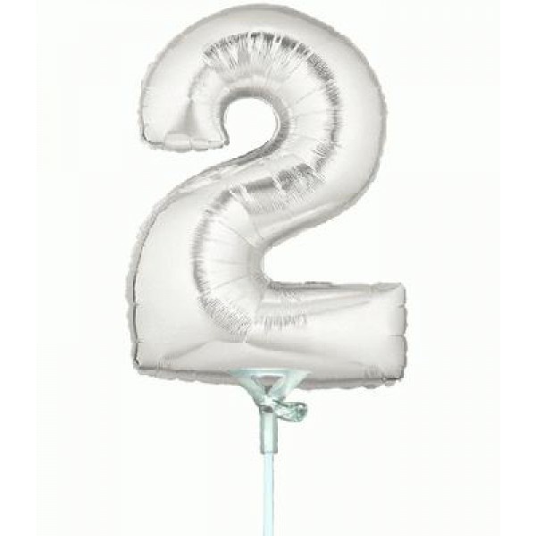 Cijfer 2 - Silver - 7 inch - 10 stuks