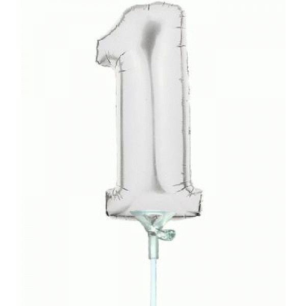 Cijfer 1 - Silver - 7 inch - 10 stuks