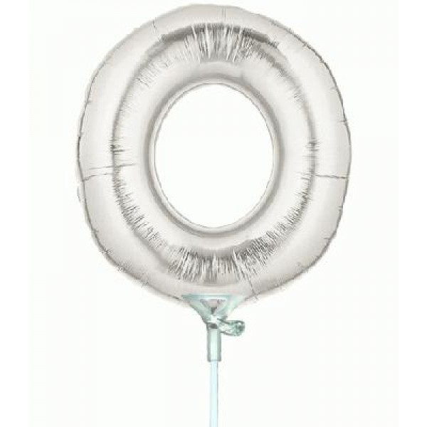 Cijfer 0 - Silver - 7 inch - 10 ct